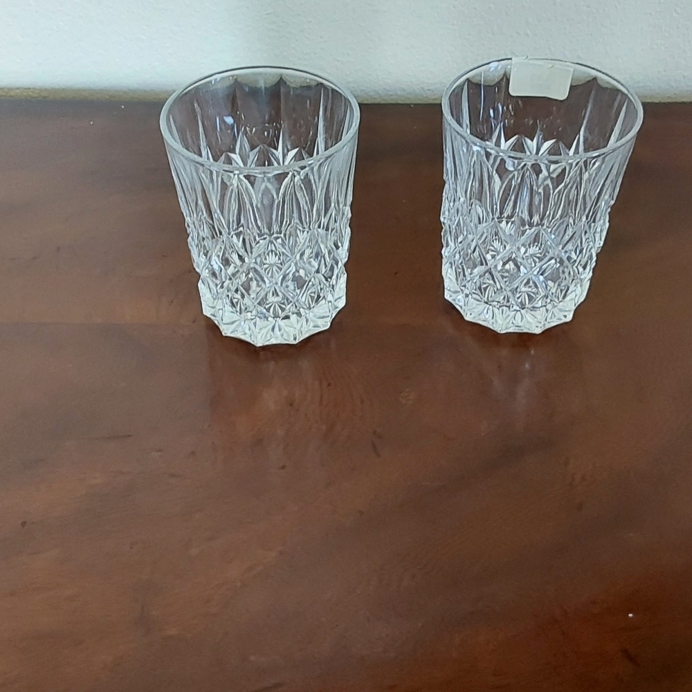 Gorham Royal Old Fashion Crystal Clear 9 Ounces  Whisķey  Glass Set‎ Of 2